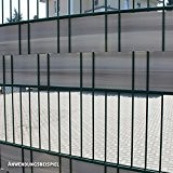 Videx Sichtschutzstreifen für Doppelstabmatten, PVC Holzmaserung, H: 9,5 x L: 250 cm, 18 Stück, lärche-grau