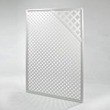 Videx-Sichtschutzwand Kunststoff, Coventry-Diamant, Zierecke, 125 x 185cm, weiß