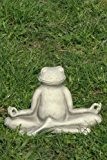 Vidroflor Steingussfigur Yoga-Frosch, Grau, 12/25/20 cm