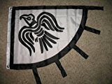 Viking Raven Schwarz und Weiß 3 X 4 Flagge Banner