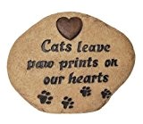 Vivid Arts Leaves Paw Prints Gedenkstein für Katzen