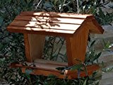 Vogelfutterhaus BEL-X-VOFU2G-dbraun002 Haus - PREMIUM Vogelhaus mit großem 3D-SILO + RIESEN-SICHTSCHEIBEN Vogelfutterhaus dunkelbraun behandelt / lasiert braun Nistkasten Insektenhaus, KOMPLETT ...