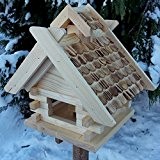 Vogelhaus Schreinerarbeit Futterhaus Vogelhäuschen --Wetterschutz-- K Block Natur Holz Vogelhäuser Vogelfutterhaus