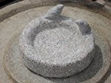 Vogeltränke aus rosa Granit Durchmesser 32 cm - Brunnen Steintrog Granittrog