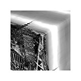 Wachstischdecke Gartentischdecke Abwaschbar nach Wunschmaß Rechteckig NEW YORK CITY SKYLINE SCHWARZ-WEISS-GRAU ( 610-01 ) - 100 x 140 CM