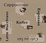 Wachstuch Breite & Länge wählbar - d-c-fix Kaffee Beige Cappuccino Espresso 3854559 - ECKIG 90 x 130 bzw. 130x90 cm ...
