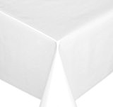Wachstuchtischdecke Tischdecke Wachstuch abwischbar, Glatte Oberfläche Uni Motiv Weiß, Farbe + Größe wählbar 100x140 cm