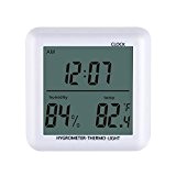 Wallzkey LCD Display Digital Thermometer Hygrometer mit temperature, humidity and time Clock & Calendar function (-10 ~ +50 ℃)
