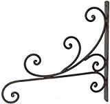 Wandhaken Metall dunkelbraun Wandhalterung Haken Höhe 26,5 cm