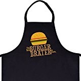 Wandkings Schürze "The best Burger Brater in town" - Grillschürze - Küchenschürze - Kochschürze - Latzschürze mit verstellbarem Nackenband