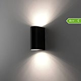 Wandleuchte Aussenleuchte Außenlampe Wandlampe Aussenlampe Schwarz LED 1267B1