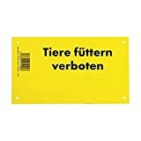 Warnschild, Tiere füttern verboten, Kunststoff, niederländisch - 160105