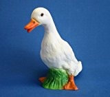 Wasserspeier Figur Ente weiss Höhe 30 cm Gartenfigur aus Kunststoff