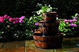 Wasserspiel Edinburgh Springbrunnen Set Holzfass Gartenbrunnen Brunnen von Gartenwelt Riegelsberger