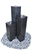 Wasserspiel Einzelsäule 100 cm Stele Granit schwarz Springbrunnen Säulenbrunnen