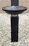 Wasserspiel Granit Kaskade Säule mit Schale 100 cm Säulenbrunnen Brunnen