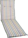 Wendeauflage Gartenstuhlauflage Sitzkissen Polster Stuhlkissen für Liegen Streifen oder Pusteblume grau hellblau pink