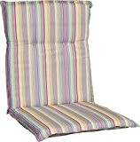 Wendeauflage Gartenstuhlauflage Sitzkissen Polster Stuhlkissen für Niedriglehner Streifen oder Pusteblume grau hellblau pink