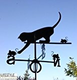 Wetterfahne Katze und Maus groß in schwarz - von SvenskaV