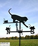 Wetterfahne Katze und Maus klein in schwarz - von SvenskaV