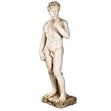 Wetterfeste Riesige schwere (14kg) Statue 108 cm hoch SYL-A 14014L- Michelangelos David, Gartenfigur, Dekofigur, Statue, Mythologie, Figur, Büsten, Dekorationsfigur für ...