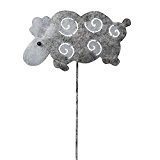 Wetterfester Metall-Gartenstecker Schaf von Medusa | 45x17x2 cm | vers. Farben (Schwarz)