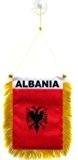 Wimpel ALBANIEN 15x10cm - ALBANISCHE Mini Flagge 10 x 15 cm - Auto Pennant spezielle Auto AZ FLAG