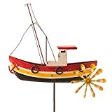 Windspiel Fischerboot Metall Windrad Boot Kutter Garten Dekoration Terrasse