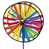 Windspiel - Magic Wheel Twin 45 - UV-beständig und wetterfest - Windräder: 2xØ45cm, Höhe: 112cm - inkl. Fiberglasstab