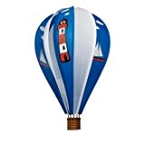 Windspiel - Satorn Balloon - wetterbeständig - Ballon:Ø23cm x 48cm, Korb: 4.5cm x 4cm - kugelgelagerte Aufhängung (Nautic)