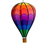 Windspiel - Satorn Balloon - wetterbeständig - Ballon:Ø23cm x 48cm, Korb: 4.5cm x 4cm - kugelgelagerte Aufhängung (Mountain)