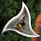 Windspiel "TRIANGLE MOBILE" aus Edelstahl mit 35 mm Glaskugel -Farben nach Wunsch-absolut Wetterfest-