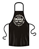 Witzige Grillschürze Kochschürze Beste Mama der Welt als Muttertagsgeschenk Geburtstagsgeschenk Farbe: schwarz