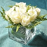 Wohnaccessoires Imitation künstliche Blumen schmücken das Wohnzimmer Tisch Glas Rose Set Dekoration Gesamtblumenschmuck