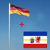 Wohnwerk! Flaggenmast 4m mit Deutschlandfahne und extra Fahne Ihrer Wahl! Fahnenmast (Mecklenburg-Vorpommern, 4 Meter)