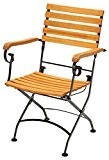 WOHNWOHL® Klappsessel Gartenstuhl Gartensessel Gastro Stuhl aus 100% FSC Eukalyptusholz, klappbar, geölt