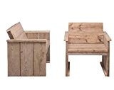 wood4you AMZ steigerhouten loungestoel Basic 60 x 60 x 40 cm Holz Lounge Stuhl, basic - Braun (4-)