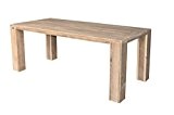 wood4you SWW Tafel-blokpoot STGH 220/76 220 x 76 x 18 cm Tisch aus Holz mit Block Beine 76 x 220 - BRAUN (1-)