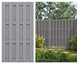 WPC Gartenzaun, 100% blickdicht 95x179cm - Sichtschutz, Sichtschutz Elemente, Sichtschutzwand, Windschutz