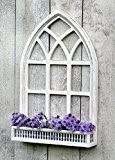 Wunderschönes Sprossenfenster zum Bepflanzen oder Dekorieren - zum Aufhängen oder Aufstellen - Weiß - 2 Größen erhältlich (Höhe: 66cm)