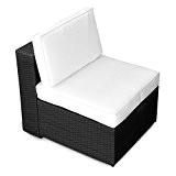 XINRO (1er) Polyrattan Lounge Sessel - Mittelteil - Gartenmöbel Polyrattan Sessel - durch andere Polyrattan Lounge Gartenmöbel Elemente erweiterbar - ...