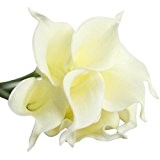 Xjp Künstliche Calla Blumendekoration für Hochzeit, Party, Garten, Haus (Milk white)