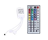 XKTTSUEERCRR 44 Key 2-Kanal IR Fernbedienung & Mini Controller für RGB LED Strips (SMD 3528 5050)