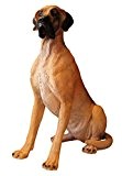 XL Dekofigur Deutsche Dogge "Herkules" natur beige Hundefigur Tierfigur Hund Figur Gartenfigur