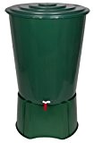 XL Regentonne 310 Liter aus Kunststoff in Grün. Mit sehr robustem Monoblock Stand, Wasserhahn und Deckel mit Sicherheitsverschluss! Top Qualität