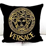 Xusuzhi versace gold logo black pillow Decorative Pillow and Pillow Case