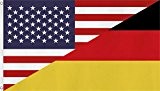 XXL Flagge Fahne Deutschland 150 x 250 cm Farbe USA/Deutschland