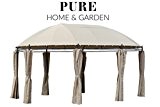 XXL Pure Home & Garden Luxus Pavillon "Vigo" 530x350 cm, inkl. aller Seitenteile