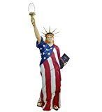 XXL USA FREIHEITSSTATUE AMERIKA ~ca. 240 cm hoch~STATUE OF LIBERTY~DEKO FIGUR in Grün oder USA Flagge inkl. Beleuchtung