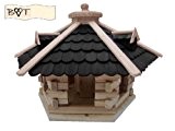 XXL Vogelhaus -Holz Nistkästen & Vogelhäuser- aus Holz Vogelvillas schwarz anthrazit lackiert SG50atOS